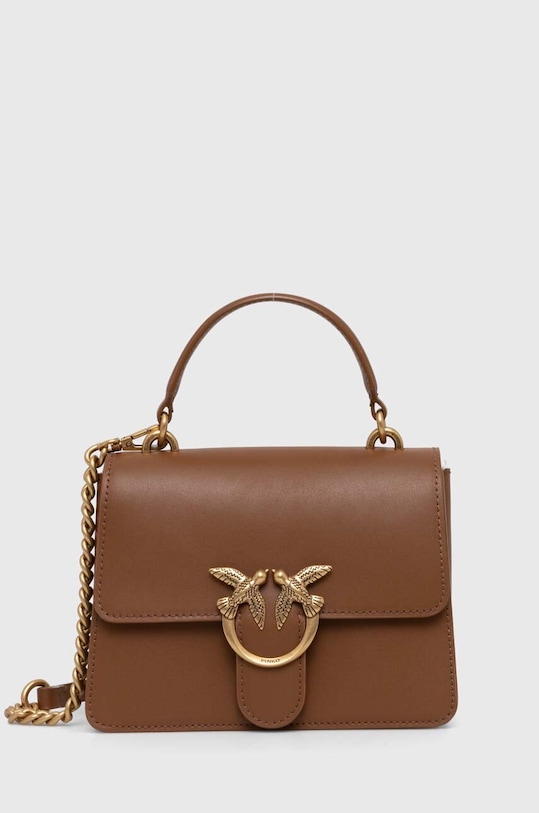 Pinko torebka skórzana brązowy 100071.A0F1