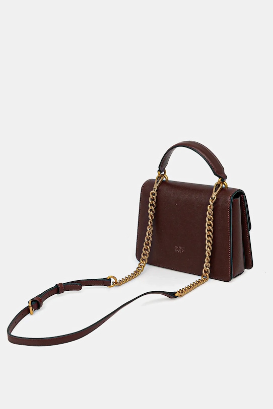 Akcesoria Pinko torebka skórzana 100071.A0F1 bordowy