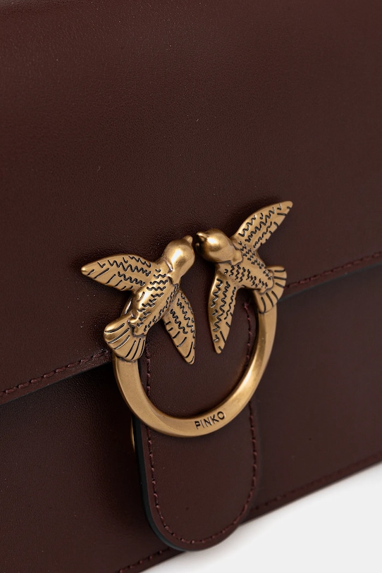 Pinko torebka skórzana bordowy 100071.A0F1