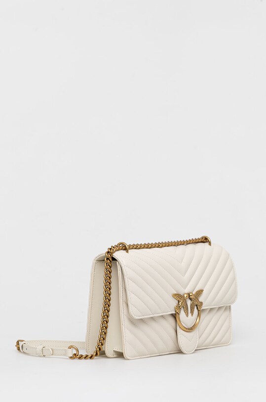 Kožená kabelka Pinko 100941.A0GK biela NC00