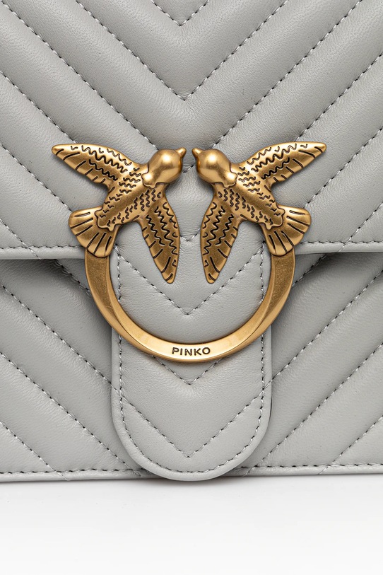 Pinko torebka skórzana szary 100941.A0GK