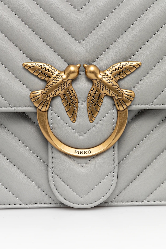 Pinko torebka skórzana szary 100941.A0GK
