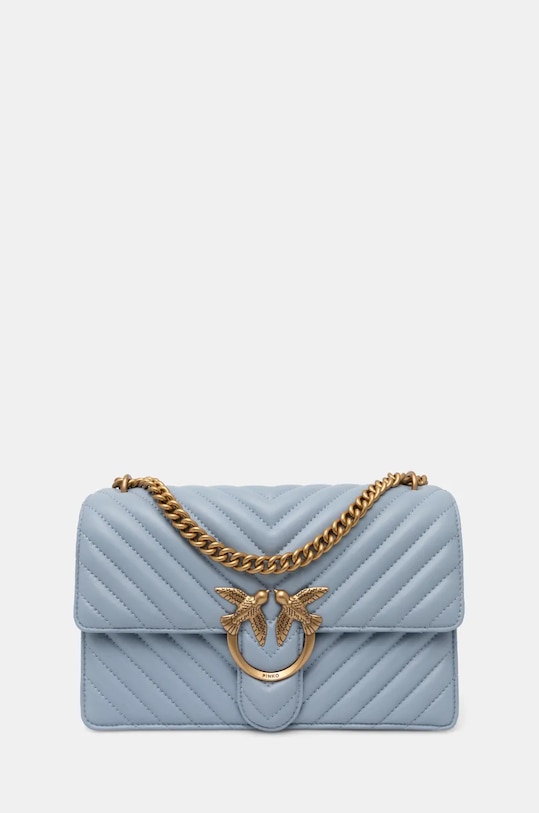 Pinko borsa a mano in pelle blu 100941.A0GK