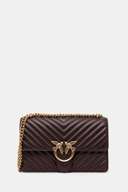 Pinko torebka skórzana skóra licowa brązowy 100941.A0GK