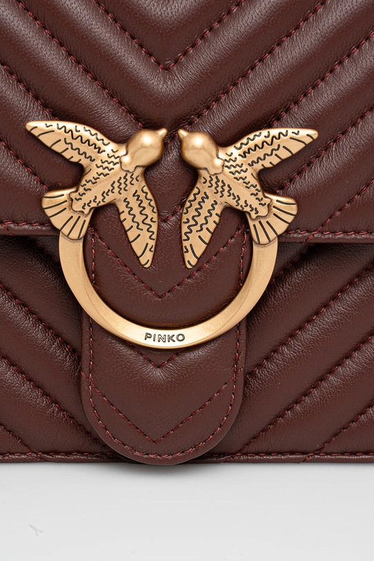Pinko torebka skórzana bordowy 100941.A0GK