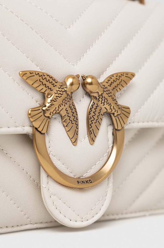 Pinko torebka skórzana biały 100074.A0GK