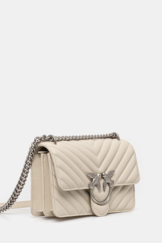 Kožená kabelka Pinko 100074.A0GK béžová AA00