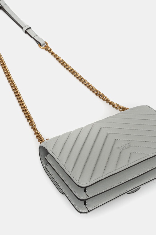 Pinko torebka skórzana szary 100074.A0GK