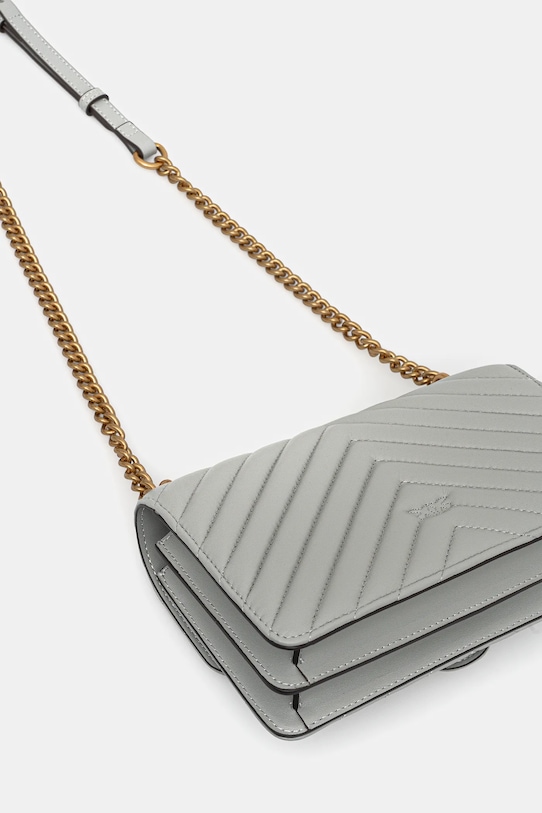 Pinko torebka skórzana szary 100074.A0GK