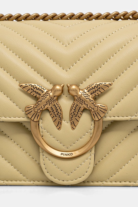 Δερμάτινη τσάντα Pinko κίτρινο 100074.A0GK