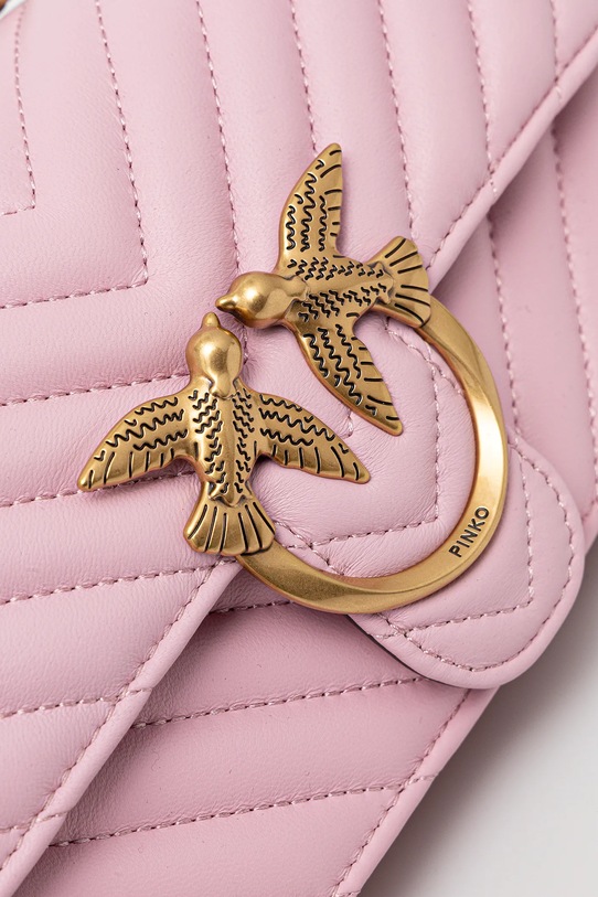 Δερμάτινη τσάντα Pinko ροζ 100074.A0GK