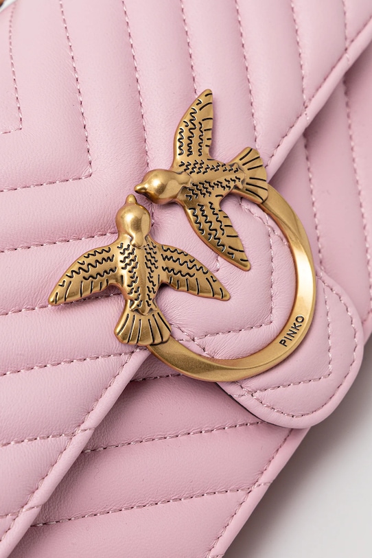 Δερμάτινη τσάντα Pinko ροζ 100074.A0GK