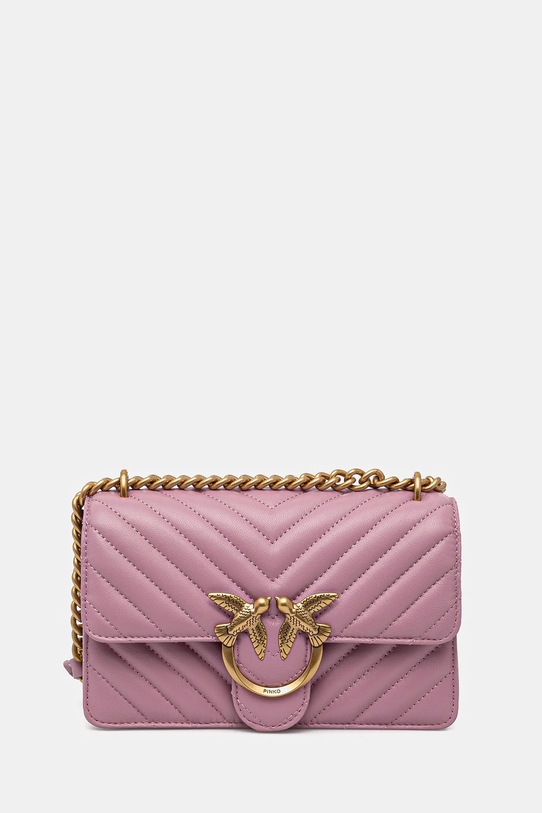 Pinko torebka skórzana skóra licowa różowy 100074.A0GK