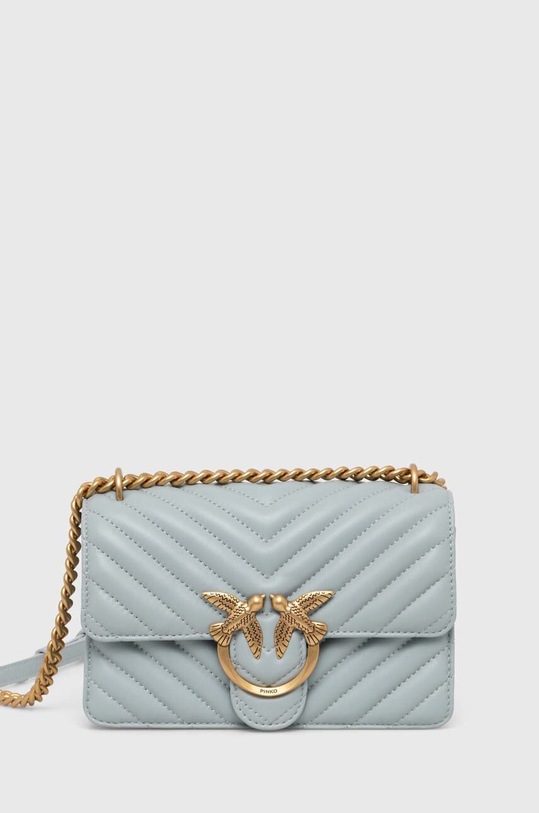 Pinko torebka skórzana skóra licowa niebieski 100074.A0GK