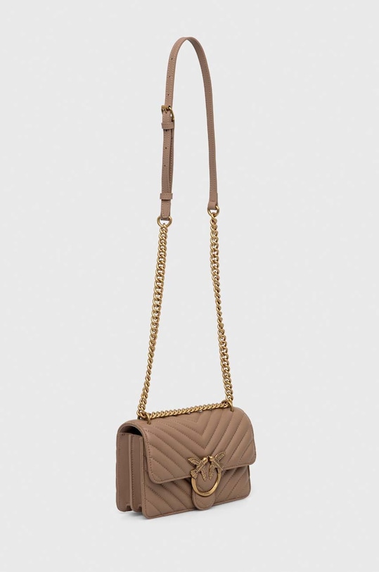 Δερμάτινη τσάντα Pinko 100074.A0GK μπεζ AA00
