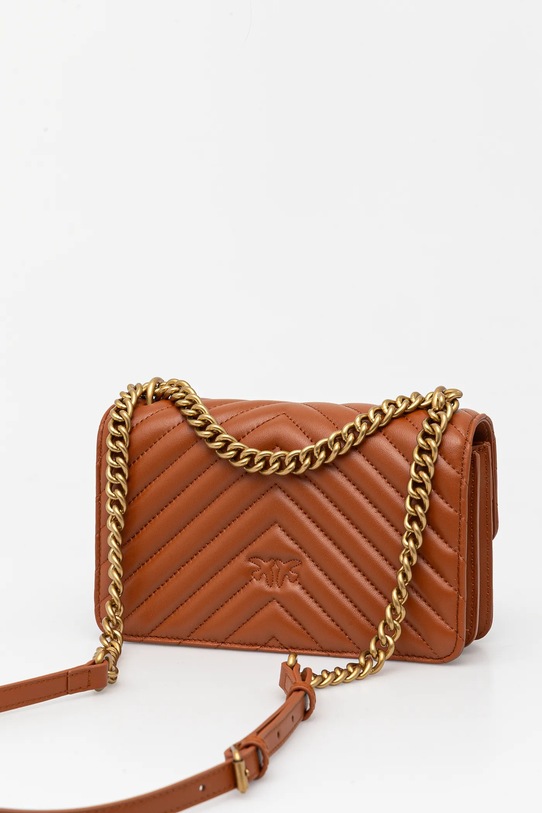 Akcesoria Pinko torebka skórzana 100074.A0GK brązowy