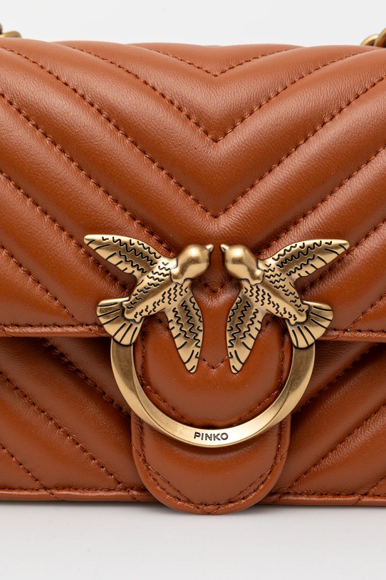 Pinko torebka skórzana brązowy 100074.A0GK