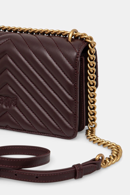 Doplňky Kožená kabelka Pinko 100074.A0GK hnědá