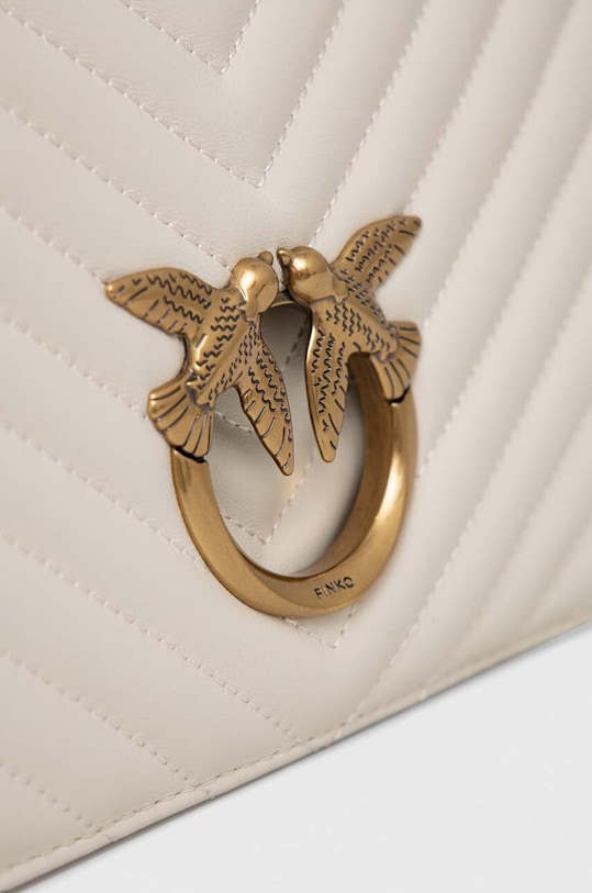 Кожена чанта Pinko бял 100063.A0GK