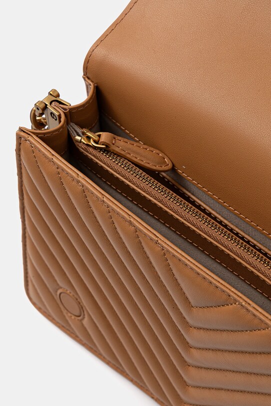 Кожаная сумочка Pinko 100063.A0GK коричневый