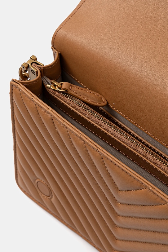 Шкіряна сумочка Pinko 100063.A0GK коричневий