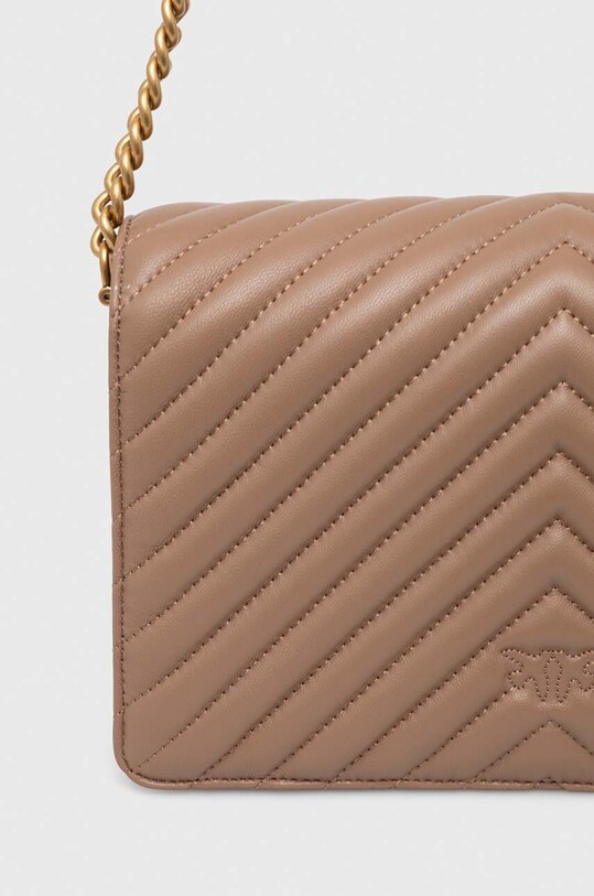 Akcesoria Pinko torebka skórzana 100063.A0GK brązowy