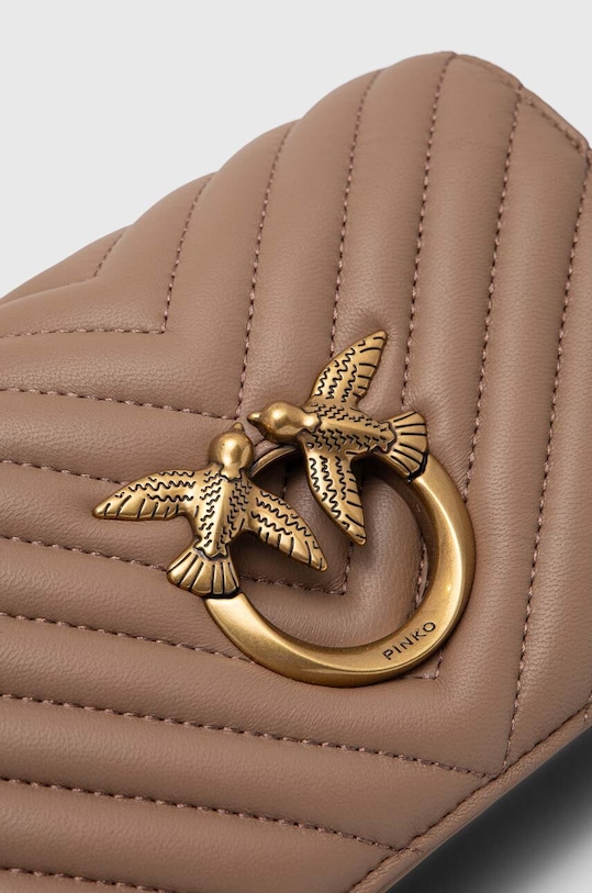 Pinko torebka skórzana brązowy 100067.A0GK