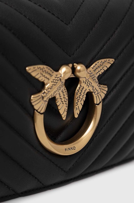 Kožená kabelka Pinko černá 100067.A0GK