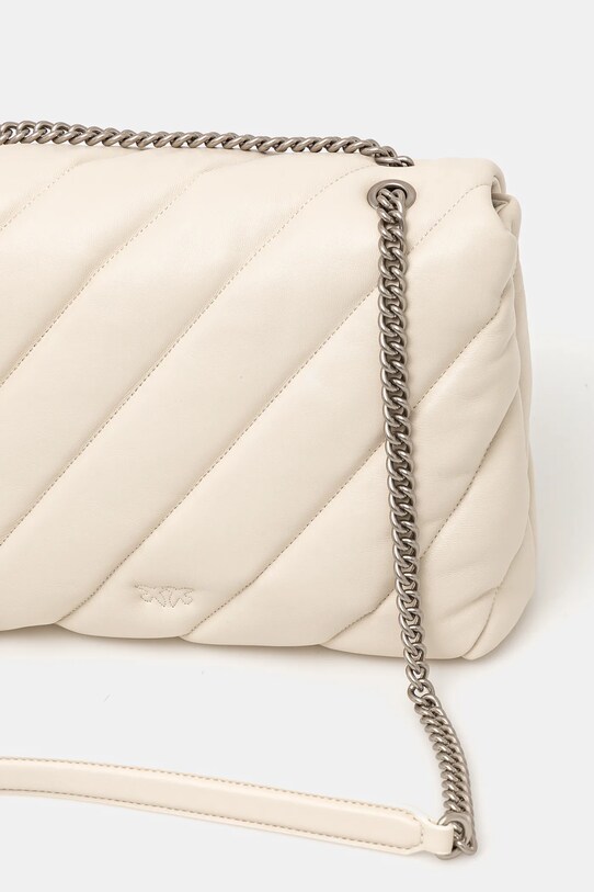 Accesorii Pinko poseta de piele 100037.A0F2 bej