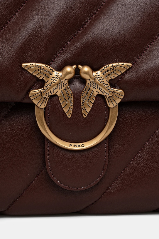 Akcesoria Pinko torebka skórzana 100037.A0F2 bordowy