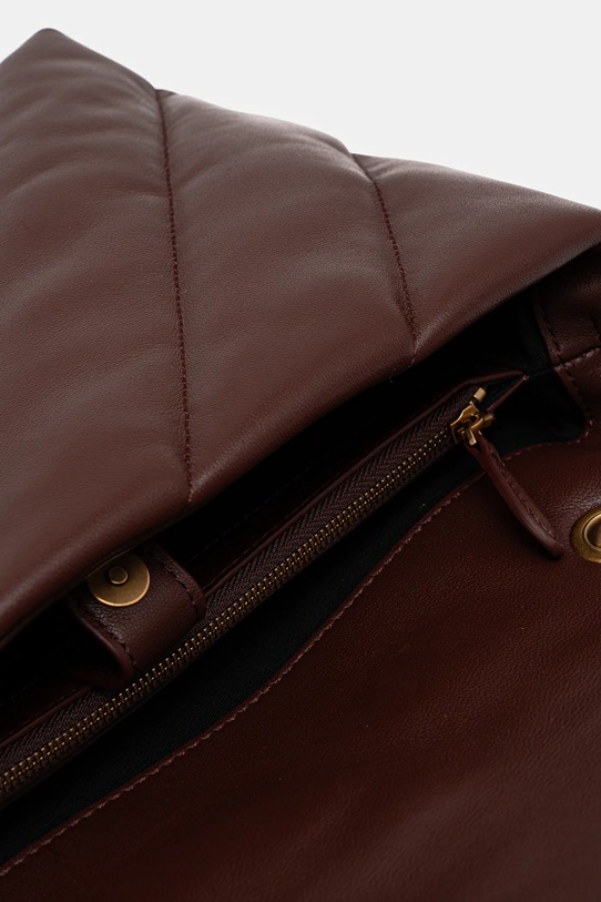 Pinko torebka skórzana 100037.A0F2 bordowy