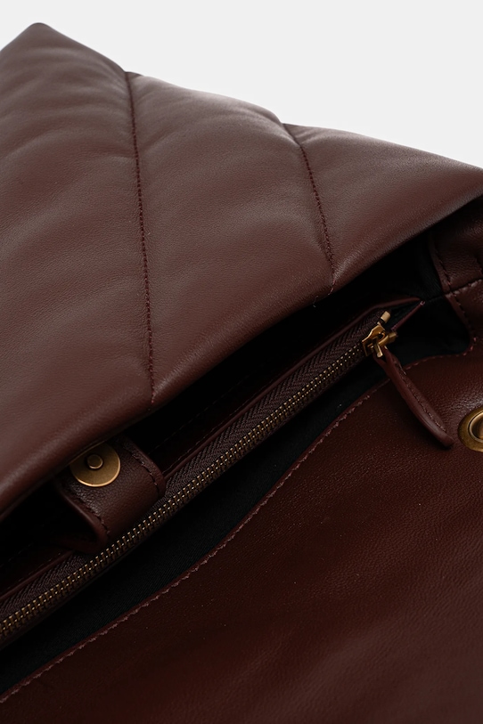 Pinko torebka skórzana 100037.A0F2 bordowy