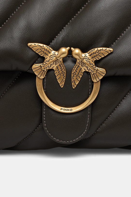 Δερμάτινη τσάντα Pinko καφέ 100037.A0F2