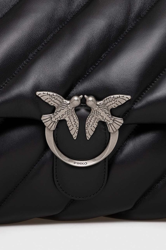 Accesorii Pinko poseta de piele 100037.A0F2 negru