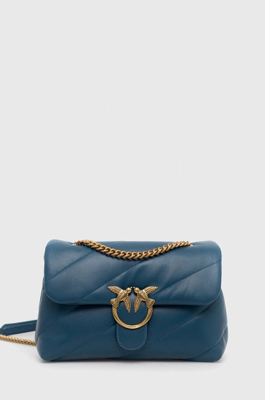 Pinko poseta de piele nu incape in A4 albastru 100038.A0F2