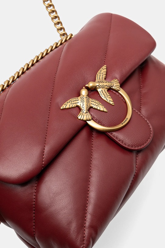 Kožená kabelka Pinko burgundské 100038.A0F2