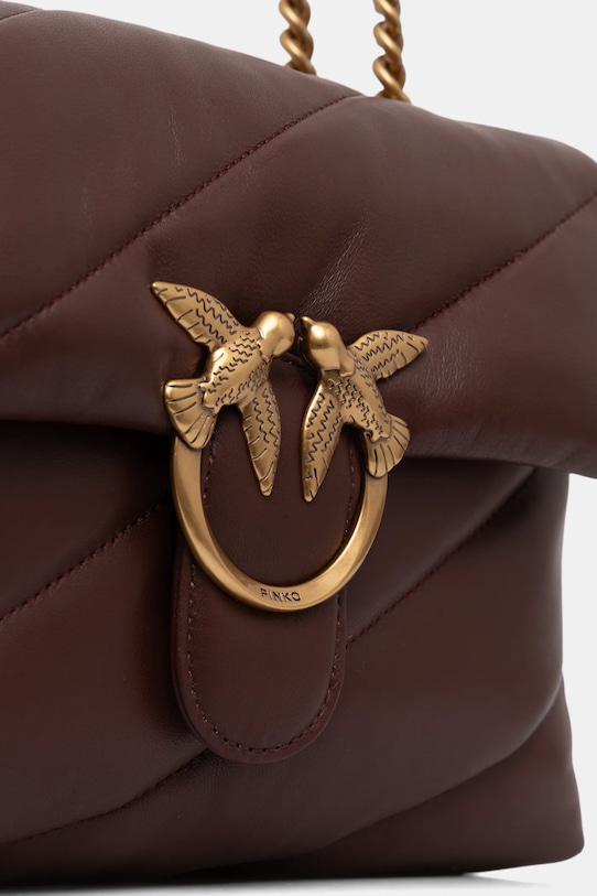 Δερμάτινη τσάντα Pinko μπορντό 100038.A0F2
