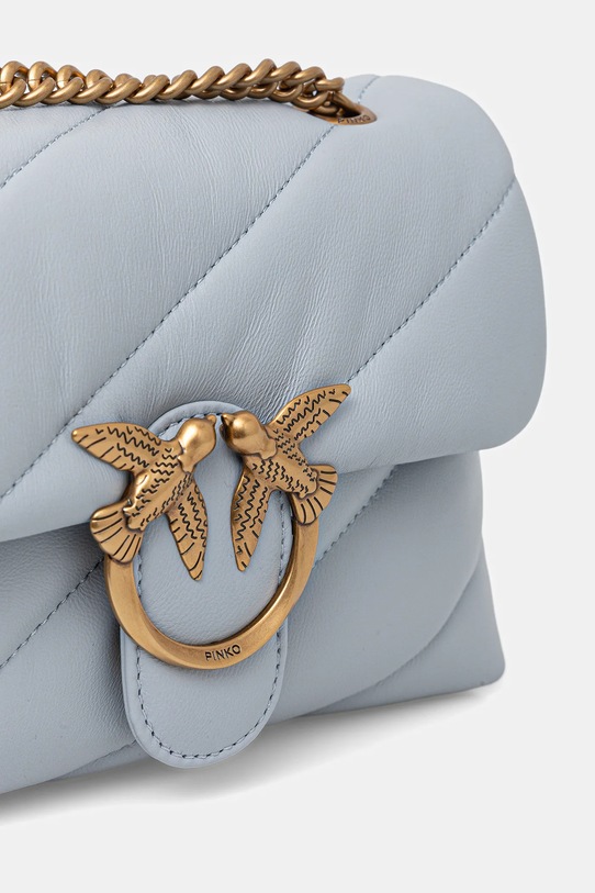 Pinko borsa a mano in pelle blu 100039.A0F2