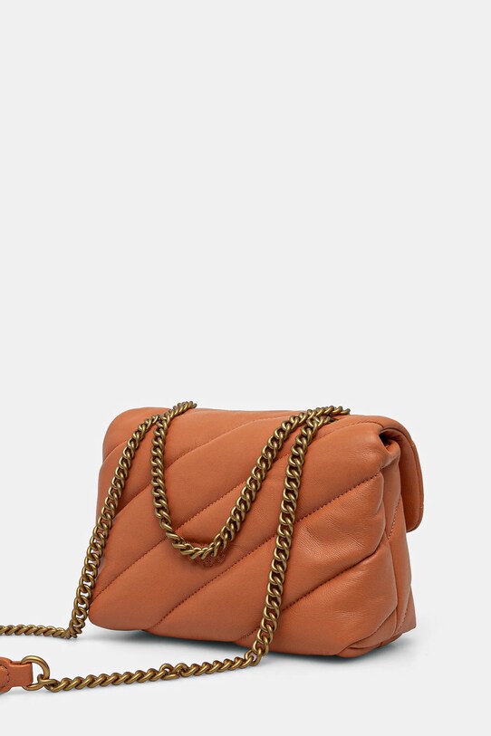 Accesorii Pinko poseta de piele 100039.A0F2 portocaliu