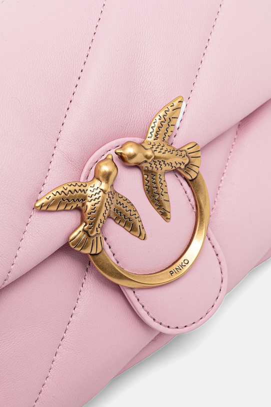Pinko torebka skórzana różowy 100039.A0F2