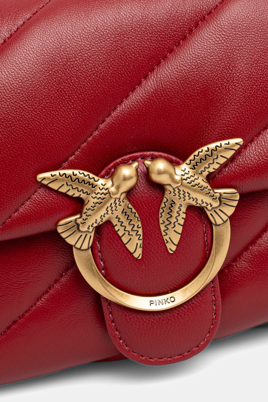 Pinko torebka skórzana czerwony 100039.A0F2