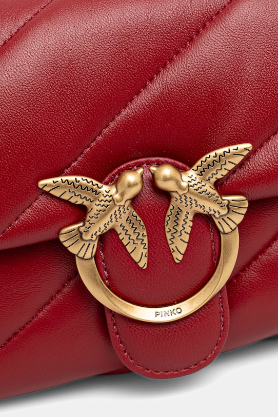 Pinko torebka skórzana czerwony 100039.A0F2