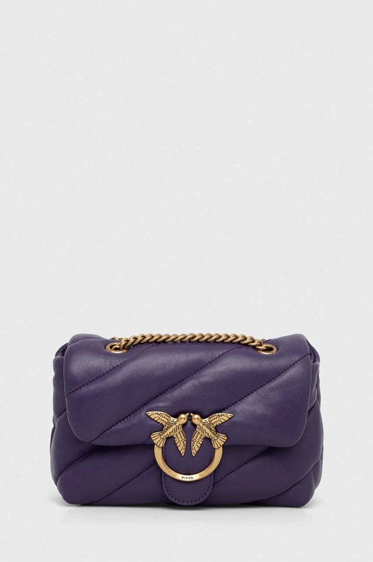 Pinko borsa a mano in pelle pelle fiore violetto 100039.A0F2