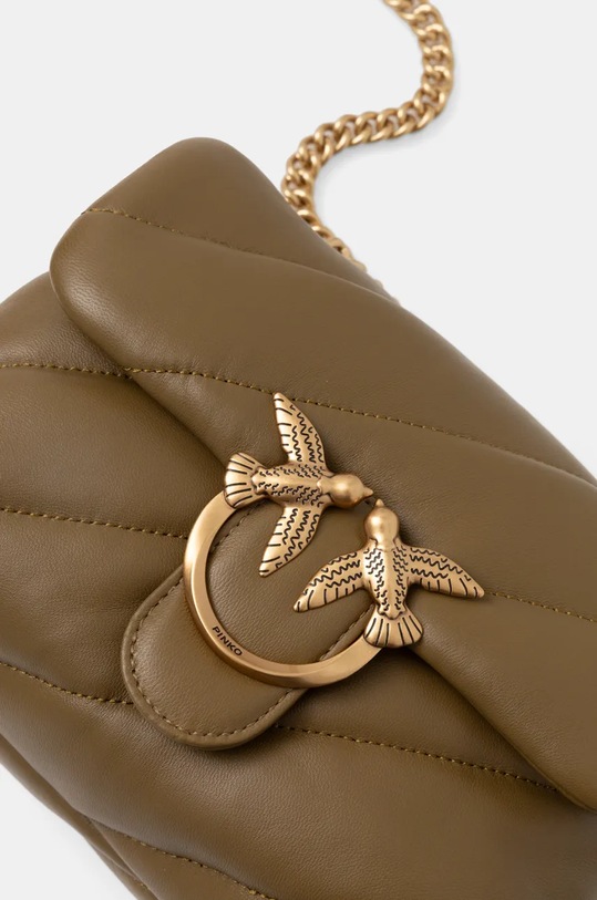 Kožená kabelka Pinko zelená 100039.A0F2