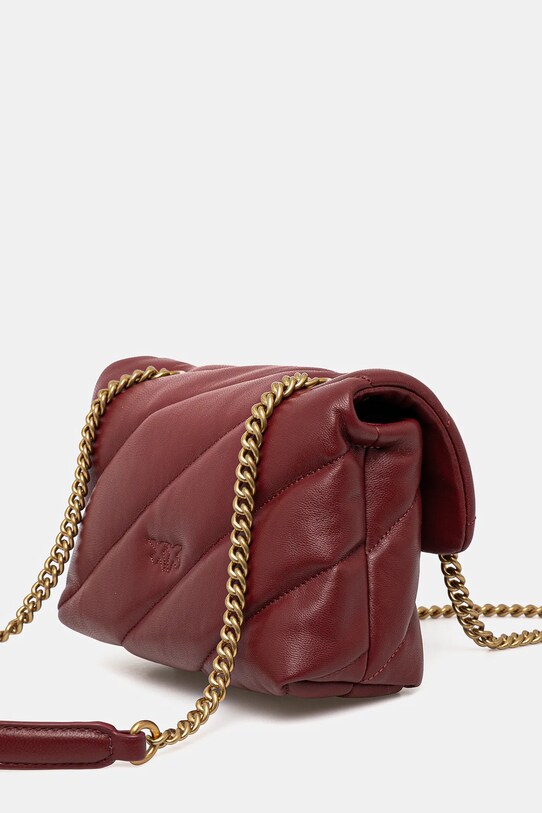Akcesoria Pinko torebka skórzana 100039.A0F2 bordowy