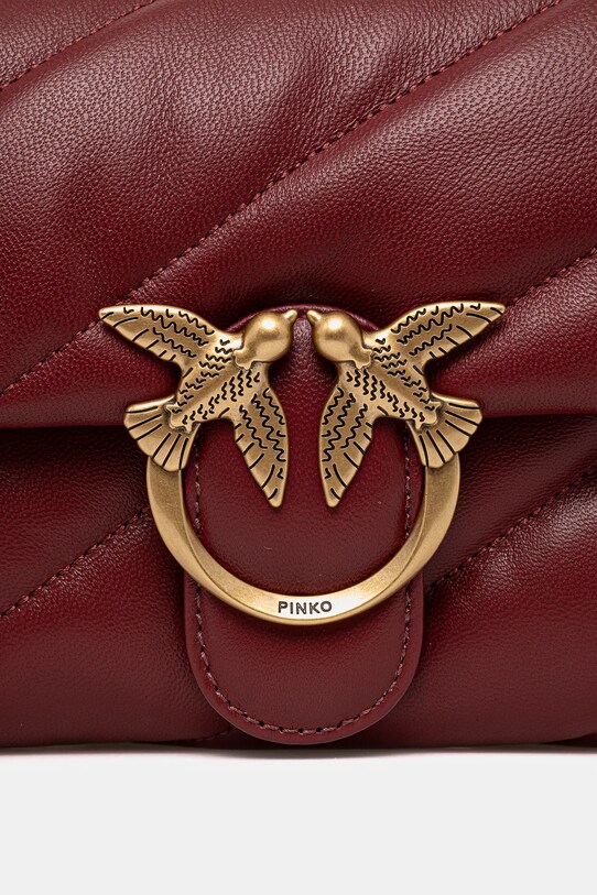 Pinko torebka skórzana bordowy 100039.A0F2