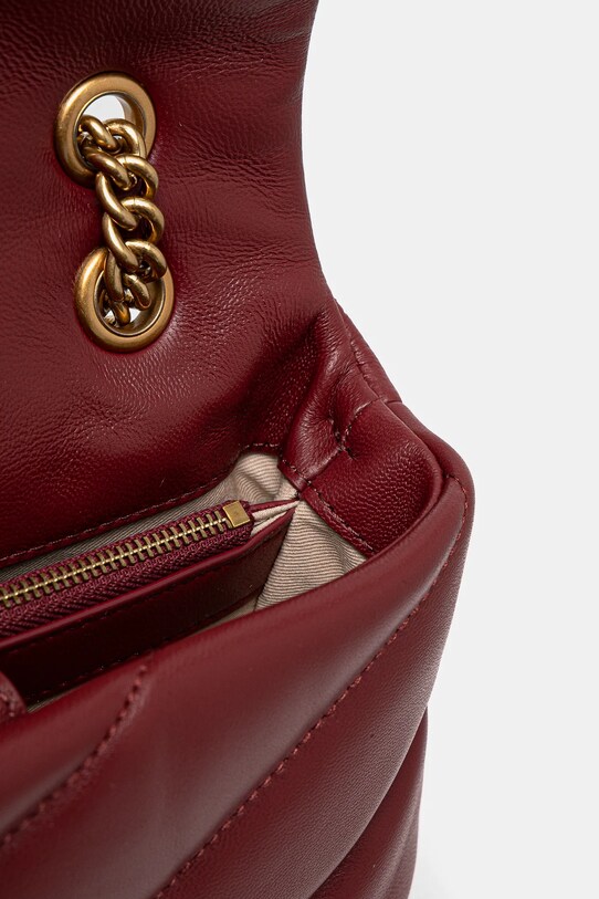 Pinko torebka skórzana 100039.A0F2 bordowy