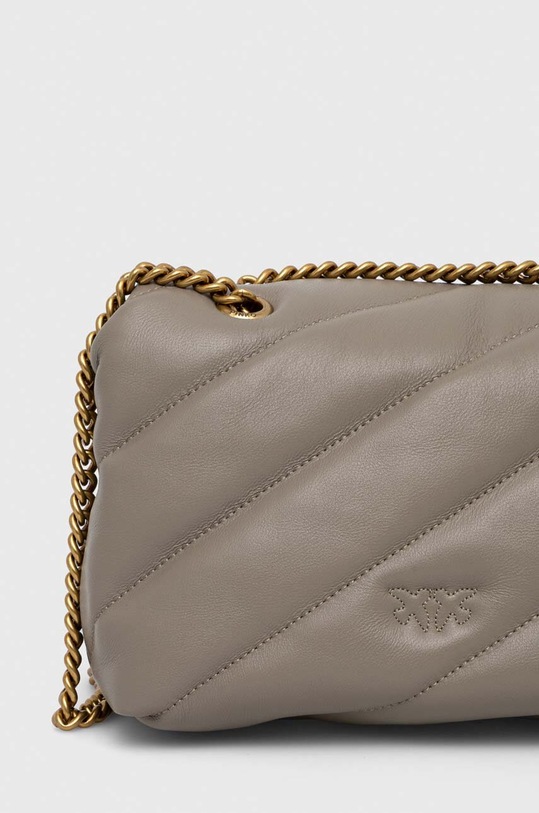 Kožna torba Pinko siva 100039.A0F2