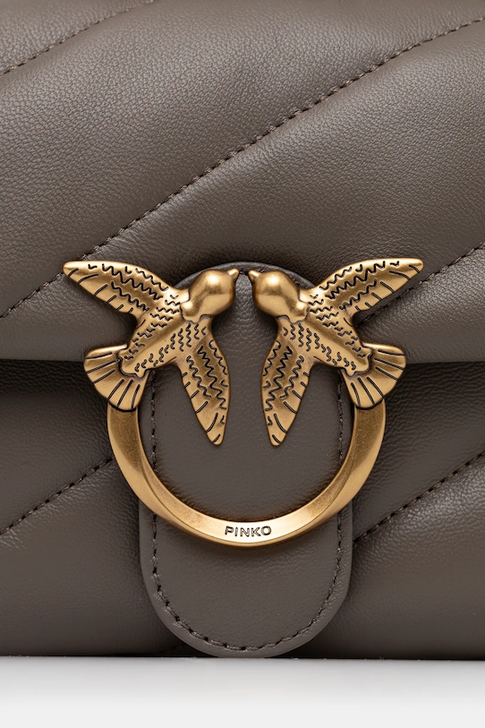 Шкіряна сумочка Pinko сірий 100039.A0F2