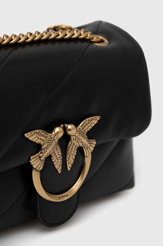 Pinko poșetă de piele negru 100039.A0F2